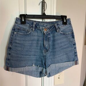 American Eagle Outfitters Light Blue Rolled Hem Denim Shorts